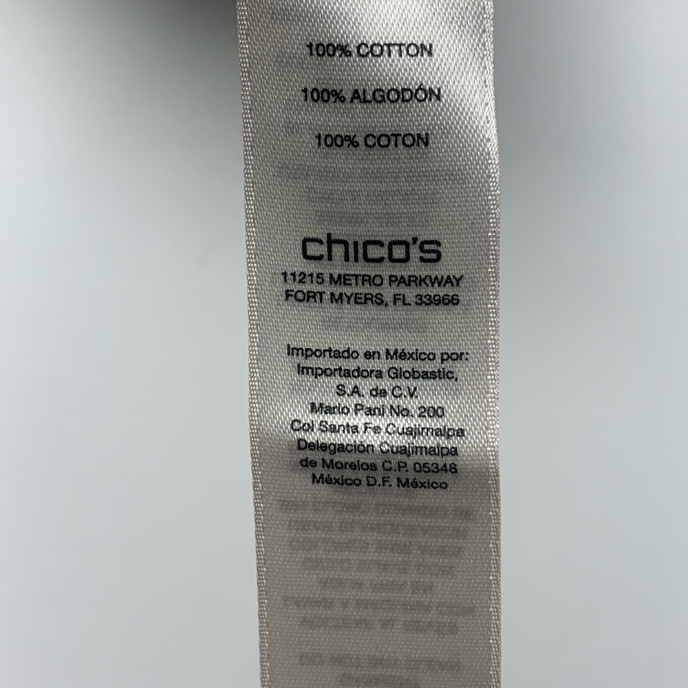 Nwt Chico’s Denim Split Back 100% Cotton Large/12… - image 8